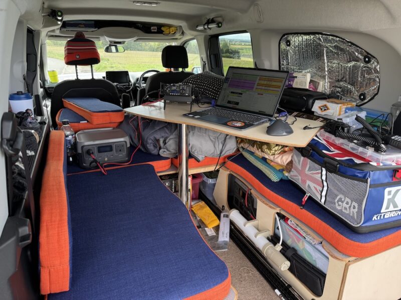 Operating from inside the van