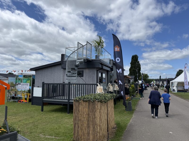 Static home with a roof terrace at the exhibition