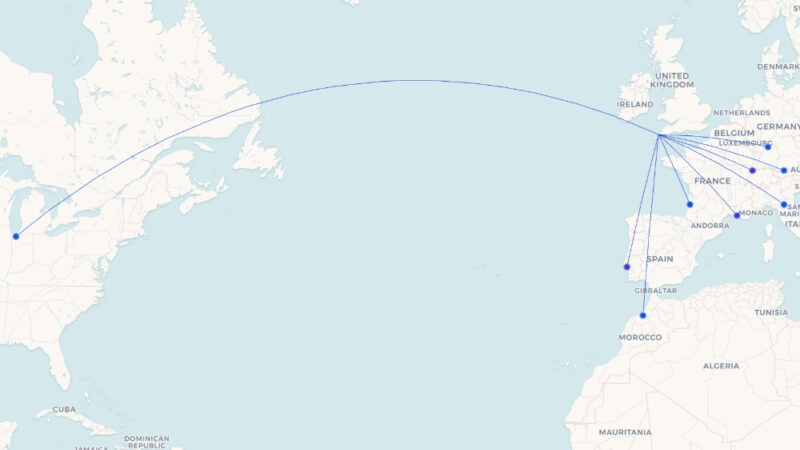 Contacts made from GB-0264 Cornwall AONB - Wireless Point