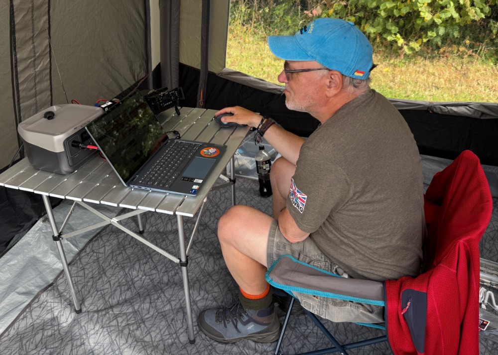 G7LFC operating at North West Radio Camp 2026